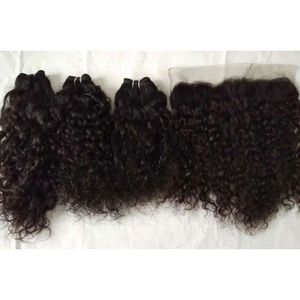 Extensions de cheveux indiens bruts non traités de 8 pouces avec closure, provenant d'un seul donneur, styles bouclés et ondulés, modèle - Product Image 6