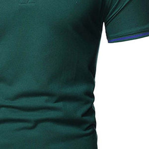 2025, venta al por mayor de polos para hombres, camisas de manga corta de Color sólido, ropa informal para hombres, camisetas Polo de alta calidad de algodón de talla grande - Product Image 5