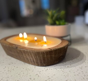 Regalo de inauguración de la casa, cuenco de vela de masa de madera, cuencos de masa románticos de lujo para Decoración de mesa de comedor, artículo - Product Image 1