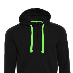 Sudadera con Capucha de Alta Calidad, Poliéster/Algodón, Corte Regular, Cierre Bidireccional, Impresión DTG Personalizada, Negra, Transpirable, Resistente al Viento, Cierre Completo - Product Image 1