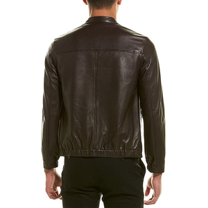 Veste pour homme en spandex/polyester, coupe slim, style motard, tissage printemps 2021, nouveaux designs, avec logo sur le devant, imperméable et coupe-vent - Product Image 4