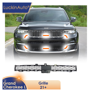LuckinAuto Fascia Grille para Jeep <span class=keywords><strong>Grand</strong></span> <span class=keywords><strong>Cherokee</strong></span> <span class=keywords><strong>L</strong></span> Grille 2021 <span class=keywords><strong>2022</strong></span> 2023 OEM 7CW11GXHAB - Product Image 1
