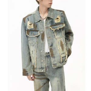 Custom Made Denim Hooded Sport Jacket <b>for</b> <b>Men</b> and Women - Product Image 6