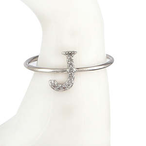 Bague alphabet pour femme - Argent - Argent - Product Image 2