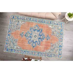 Tapis imprimé vibrant, tapis d'appoint, tapis bohème, tapis de bureau, tapis gobelin - Product Image 1