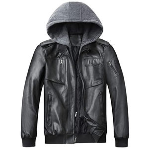 Pakistan Manufacturer Leather Jackets Winter Warm <b>Men</b> leather Jackets Best Price Customized Color Streetwear Leather Coat <b>Mens</b> - Product Image 5