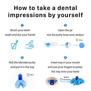 Los Mejores Kits de Impresión Dental de Lujo Azul Blanco, Material de Grado Alimenticio Libre de BPA, Empaque de Caja para Implantes Dentales de Alta Calidad, Marca Reconocida - Product Image 6