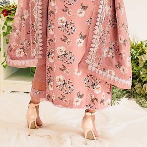 Prima de alta calidad completo bordado mujeres césped y algodón vestido conjuntos al por mayor de fábrica de algodón Shalwar Kameez conjunto Maxi - Product Image 6