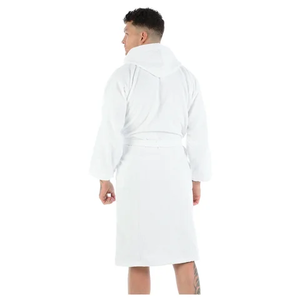 Alta calidad 100% algodón Unisex pareja Sexy invierno largo personalizable Albornoz para mujeres y hombres felpa suave bata esponjosa - Product Image 4