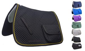 Personnalisé J Logo Carré Coton Matelassé Dressage Anglais Cheval Tapis De Selle Ensemble Polo Wraps Léger Tissu Doublure-Vente en Gros - Product Image 5