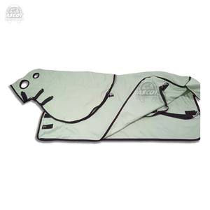 Tapis de cheval d'été de haute qualité en coton avec ensemble de capuche de cou toutes les couleurs équestres personnalisés - Product Image 2