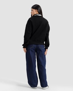 Nouveau sweat-shirt à col montant oversize à manches longues pour femme, imprimé avec un logo personnalisé, appliqué, imprimé, réversible, pour l'hiver, fabricant - Product Image 3
