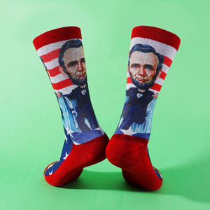 Calcetines en blanco impresos en 3D de poliéster sin costuras negro de alta calidad logotipo personalizado impreso con sublimación Digital MOQ 10 pares - Product Image 3