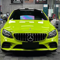 Vinyl PVC CARKOO Glossy Yellow Metallic untuk Pembungkus Mobil 6.5mil Anti Gores, Dapat Dilepas, Stiker Bodi Mewah, Berubah Warna dengan Panas