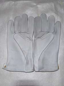 Cómodos guantes de conductor de cuero para trabajo de montaje de seguridad de piel de cabra para construcción Industrial - Product Image 5