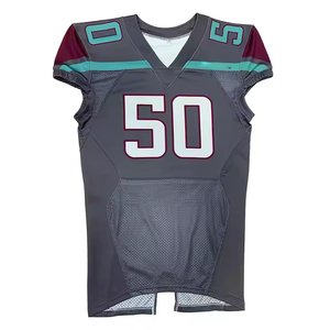 Camisetas de Fútbol Americano Negras, Corte Automatizado, Camisetas de Fútbol Personalizadas para Hombre con Nombre y Número, Cómodas y Transpirables - Product Image 1