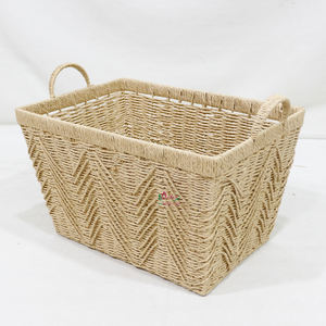 Artex Dong Thap Handmade Wicker Storage <b>Baskets</b> Paper <b>Rope</b> Craft Gift Boxes for Home Organization and Decorative Display - Product Image 6