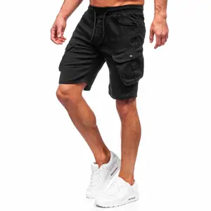 2023 nouvelle meilleure vente hommes Stretch Cargo Shorts hommes grande taille pantalons décontractés été ample kaki haute rue shorts