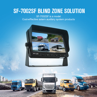 Moniteur autonome de voiture, usine ISO, 7 pouces, vue arrière, moniteur à écran numérique à 4 canaux