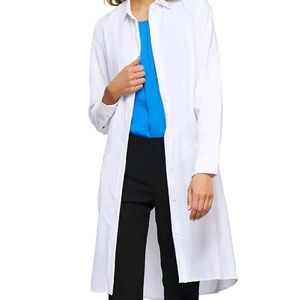 Bata de laboratorio blanca elegante de alta calidad, algodón, poliéster, ciencia médica, médico, enfermera, uniformes de Hospital, bata de laboratorio para mujer - Product Image 4