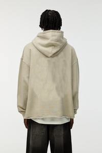 เสื้อมีฮู้ดผ้าคอตตอนของผู้ชายเสื้อมีฮู้ดผ้าเกล็ดปลาขนาดใหญ่ระบายอากาศได้ดีมีโลโก้ตามสั่งว่างเปล่าปล่อยชายเสื้อ100% - Product Image 3