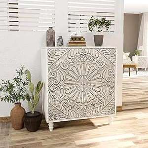 Armoire de rangement modulaire à double porte, panneau en bois, mobilier moderne pour salon - Product Image 2