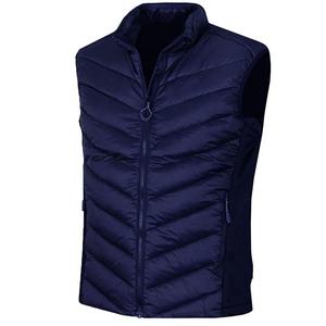 Chaleco acolchado de invierno de alta calidad con cuello levantado, cremallera completa, logotipo personalizado, chaqueta cálida con capucha a prueba de viento para hombres, chaquetas para hombres - Product Image 3