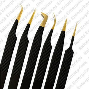 2025 nouveauté réutilisable droite incurvée cils pince à épiler ensemble fait à la main en acier inoxydable bas quantité minimale de commande taux de gros - Product Image 2