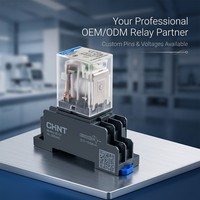 Relais intermédiaire Chint AC 220V DC 12V/24V Électromagnétique Petit modèle JZX-22f(d) 2Z Contacts en alliage d'argent 8/11/14 broches