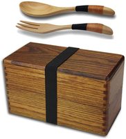 Boîte à bento en bois de haute qualité, boîte à lunch pour emballage des aliments, les collations et les bonbons, de style japonais/occidental