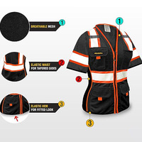 Gran oferta Hi Vis chaleco reflectante de seguridad de trabajo protector de manga larga con reflectante transparente