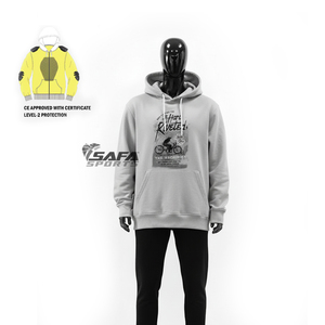 <b>Biker</b> <b>Hoodie</b> Kevlar Protective Gear Motorcycle Hooded Sweatshirt with Armor - Product Image 6