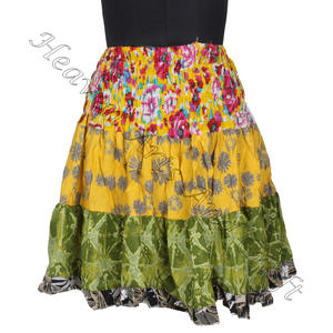 กระโปรงมินิ rara Hippy Boho เทศกาลยิปซีเย็บปะต่อกันแบบอินเดียใหม่ - Product Image 2