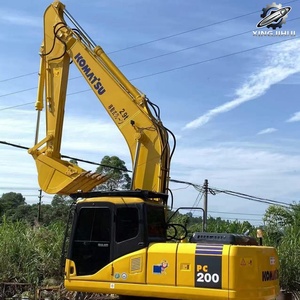 Excavatrice sur chenilles Komatsu PC200 d'occasion, 20 tonnes, godet de 1 m³, marque japonaise d'origine, grande excavatrice de construction, faible nombre d'heures, certifiée CE - Product Image 5