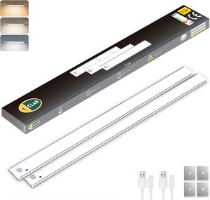 Luce LED CLAR - Under Cabinet con sensore di movimento, Wireless ricaricabile, cucina Magneti e armadio 20cm 30cm 40cm 60cm 80cm - Product Image 1
