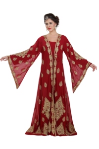 Chaqueta de trabajo con piedra bordada granate Georgette - Product Image 2