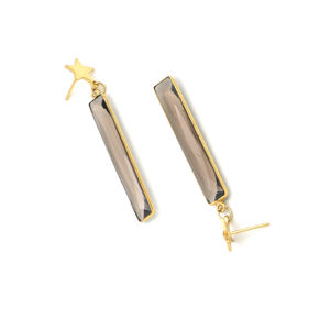 Pendientes colgantes de latón de moda DUA, joyería de boda hecha a mano chapada en oro de 18 quilates para mujer - Product Image 4