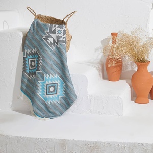 Serviette turque tribale à dos en tissu éponge, jacquard, 35x70 pouces - Product Image 4