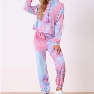 Conjunto Deportivo para Mujer 2026, Cómodo, Estilo Pullover, Ajustado, Tie Dye, de Moda, para Entrenamiento - Product Image 2