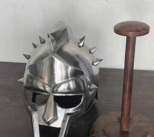 Présentoir Maximus Decimus Meridians Armure Casque Cosplay Grec Sparte Ancien Romain Corinthien Acier - Product Image 1