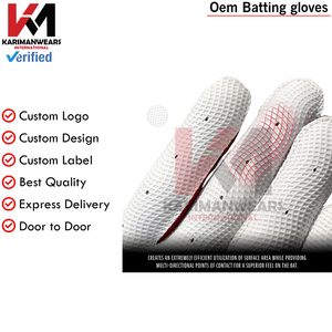 Premium Batting Gloves Adults Youth Tri Curve Fit Genuine Leather Baseball Softball Sports Wear Gloves Manufacturer - Product Image 2