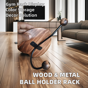 Support mural de rangement et d'exposition pour ballons de basket, gravé et poli, de haute qualité, pour décoration sportive - Product Image 5