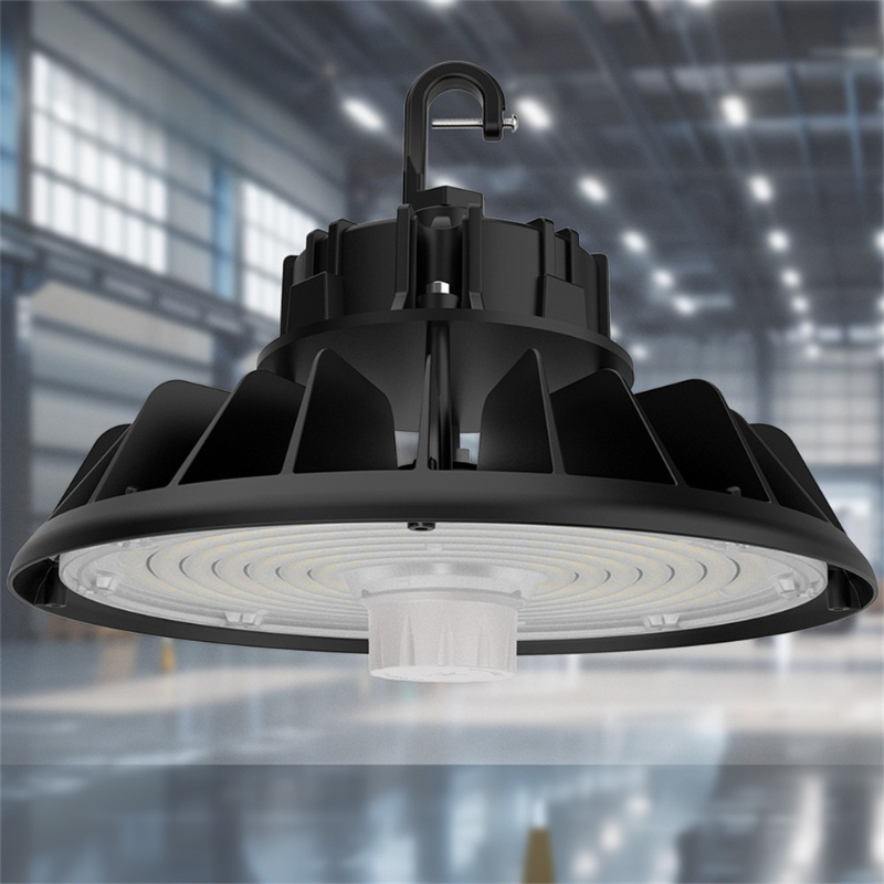 100-300W Black 200 Watt IP65 Foco Industrial Lampara Hi Bay Lamp Warehouse Highbay Ufo Light High Bay Led for Gym Garage