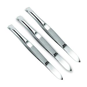 แหนบปลายเฉียงทำจากสเตนเลสคุณภาพสูงสำหรับแต่งคิ้วและแต่งผมใบหน้าและลำตัว3ชิ้นผลิตโดย Shu & Company - Product Image 1