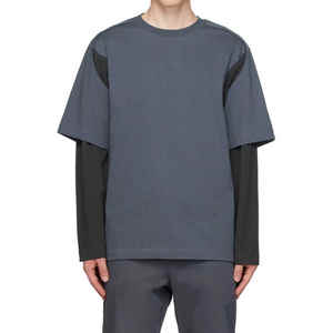 Ensemble de t-shirts à manches courtes pour hommes de haute qualité 100% coton respirant été confort bas prix - Product Image 3