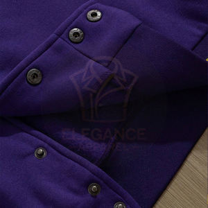 2025 nouveauté couleur unie bloc avant bouton fermeture manches longues poche décontracté tous les jours collège Baseball varsité vestes - Product Image 4