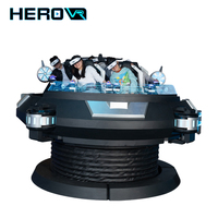 HEROVR 5 places 6Dof VR simulateur de course 360 degrés intérieur/extérieur 6D VR lunettes Solution parc à thème vaisseau spatial maison montagnes russes