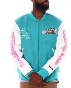 เสื้อแจ็กเก็ตเบสบอลมีกระดุมผ้าสักหลาดมีฮู้ดสำหรับผู้ชายเสื้อแจ็คเก็ตทีมโรงเรียนมีตัวอักษรใส่กลางแจ้ง100% - Product Image 2