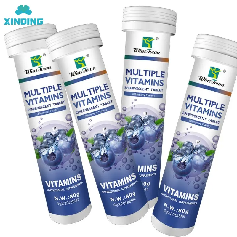 Compresse multivitaminiche effervescenti della vitamina c e dello zinco dell'oem del marchio privato per la vitamina organica naturale dell'integratore