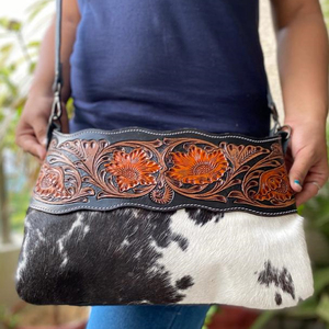 Nouveau sac à bandoulière en cuir usiné artisanal de style occidental pour femmes Mini sac mobile à bandoulière avec doublure en nylon et fermeture à glissière - Product Image 6